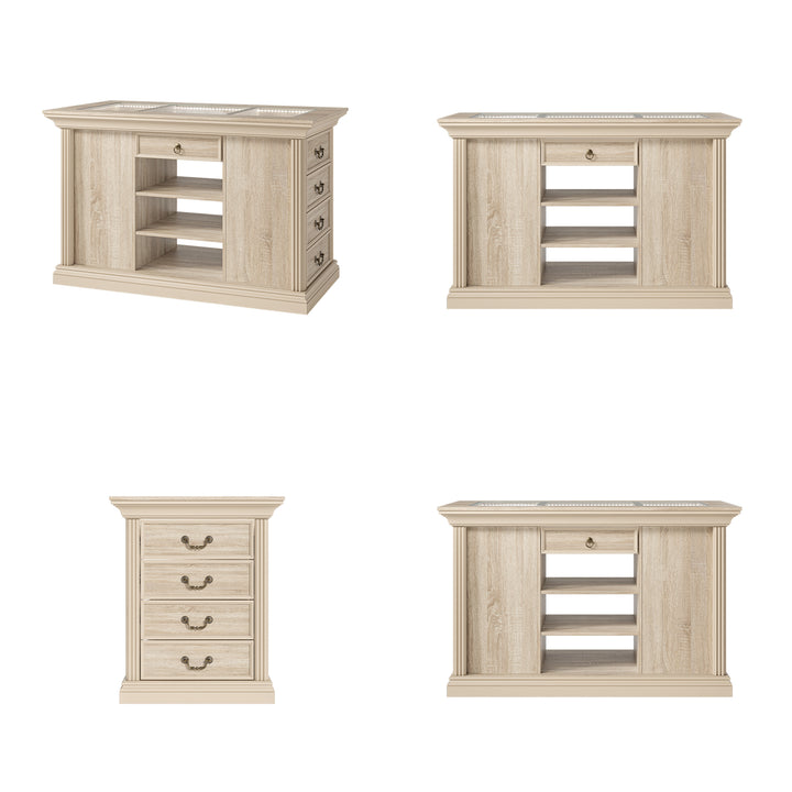 Kitchen Island with Drawers and Storage