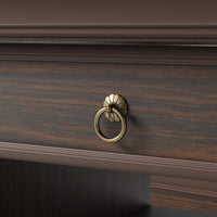 Kitchen Island with Drawers and Storage-Brown