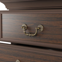 Kitchen Island with Drawers and Storage-Brown