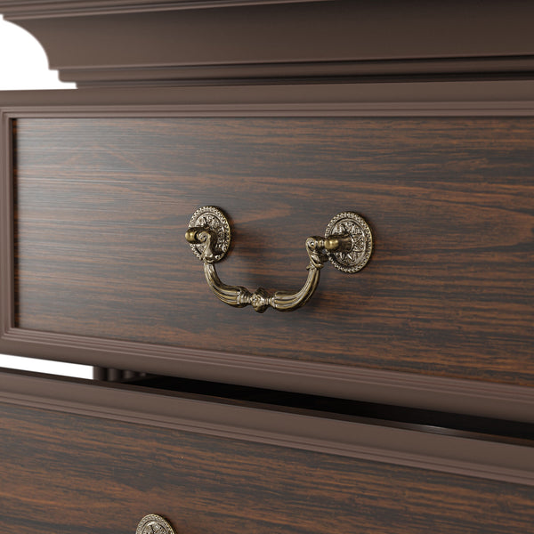 Jewelry Island with Drawers and Storage-Brown