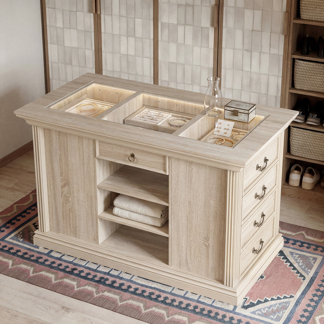 Kitchen Island with Drawers and Storage
