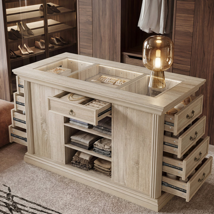 Kitchen Island with Drawers and Storage