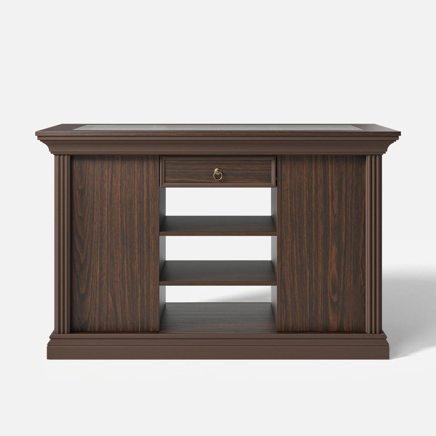 Jewelry Island with Drawers and Storage-Brown