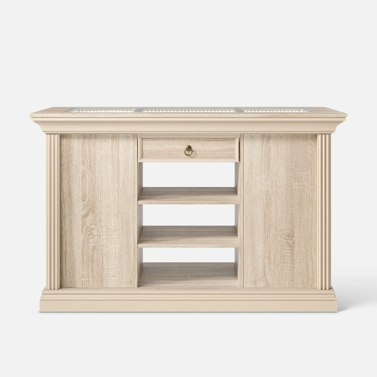 Jewelry Island with Drawers and Storage - Natural Oak
