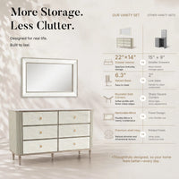 Nacre Mother-of-Pearl Inspired Dresser & Mirror Set