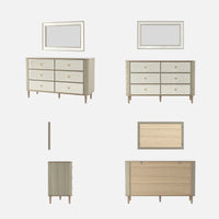 Nacre Mother-of-Pearl Inspired Dresser & Mirror Set