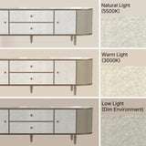 Nacre TV Stand with Mother-of-Pearl Fronts and Marble-Style Top