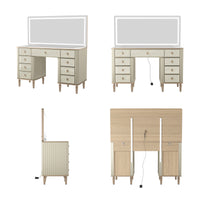 Nacre Makeup Vanity Desk with Mirror