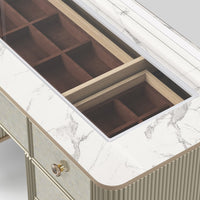 Nacre Makeup Vanity Desk with Mirror