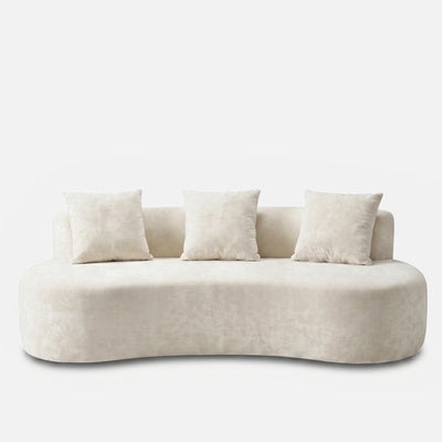 Freya Curved Sofa-White