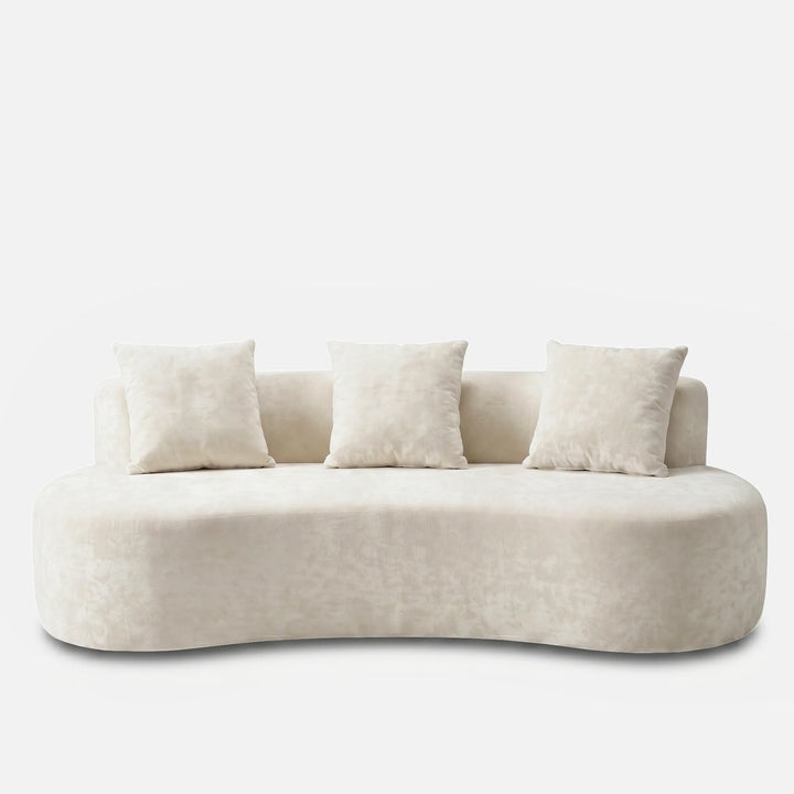 Freya Curved Sofa-White