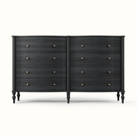 Curva 8-Drawer Double Dresser-Black