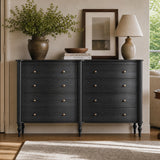 Curva 8-Drawer Double Dresser-Black