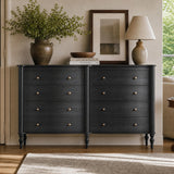 Curva 8-Drawer Double Dresser-Black