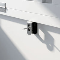 Solid Wood Changing Table with Drawers and Round Knob Handles-White