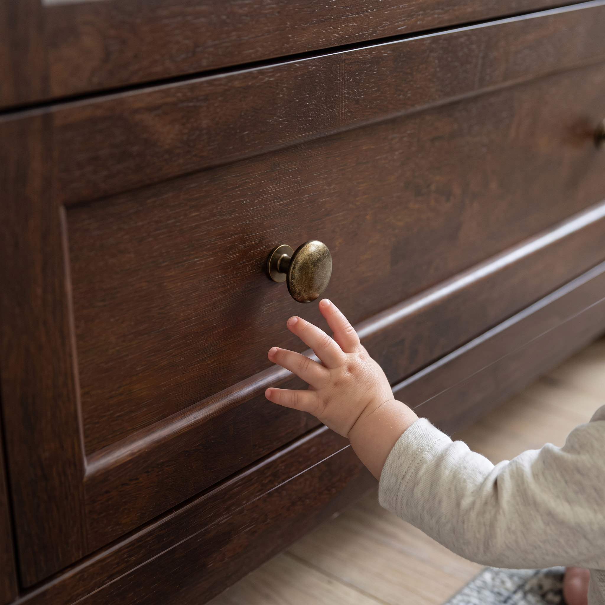 6-Door Wardrobe Armoire with Drawers - Dark Brown