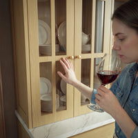 Grand Framed-Glass Storage Hutch