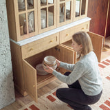 Grand Framed-Glass Library Cabinet