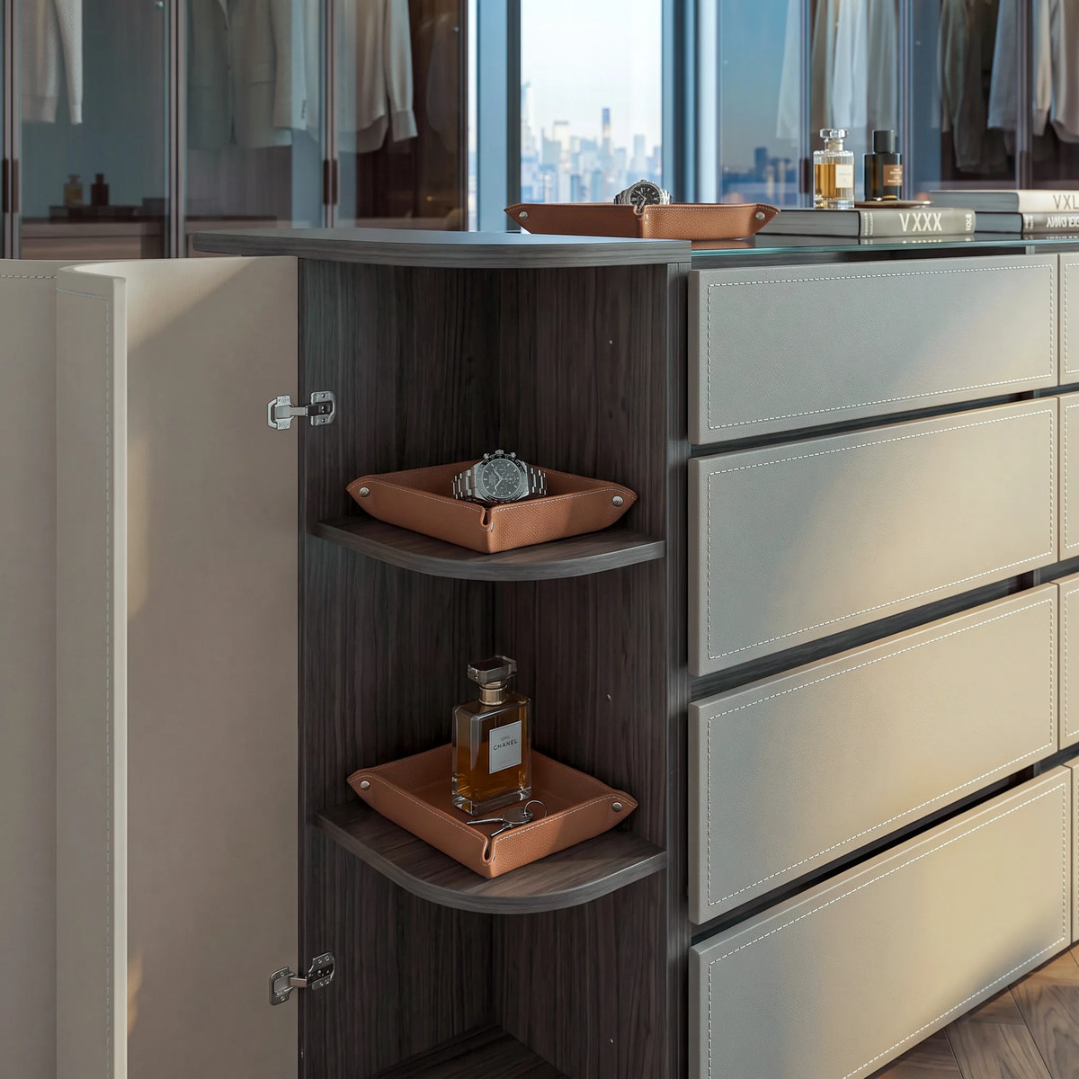 Pelle Jewelry Island with Drawers
