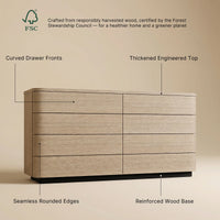 Orbis Soft Curve Drawer Dresser