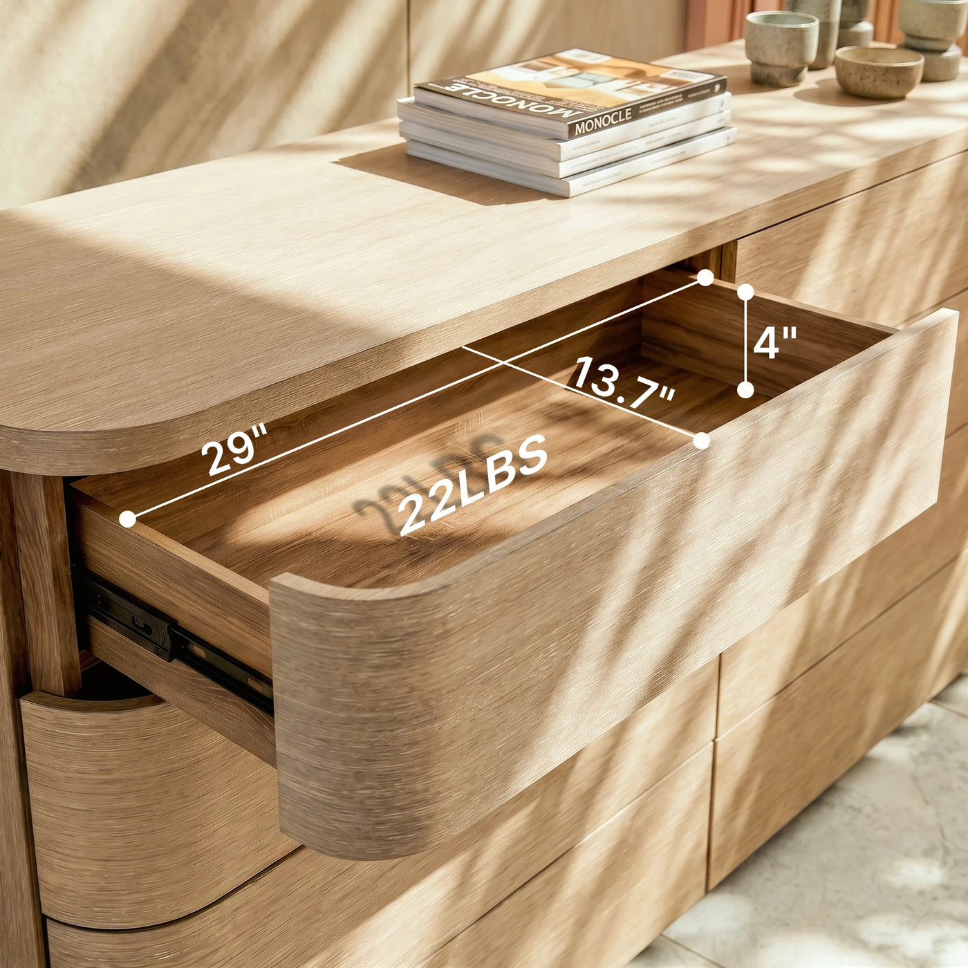 Orbis Soft Curve Drawer Dresser