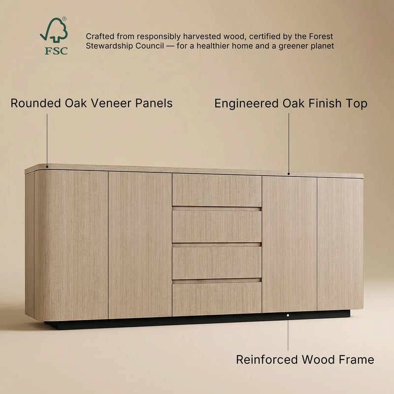 Orbis Rounded Edge Sideboard