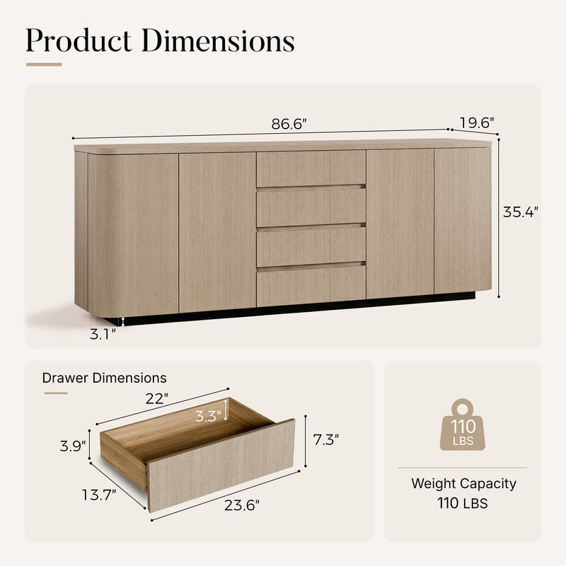 Orbis Rounded Edge Sideboard