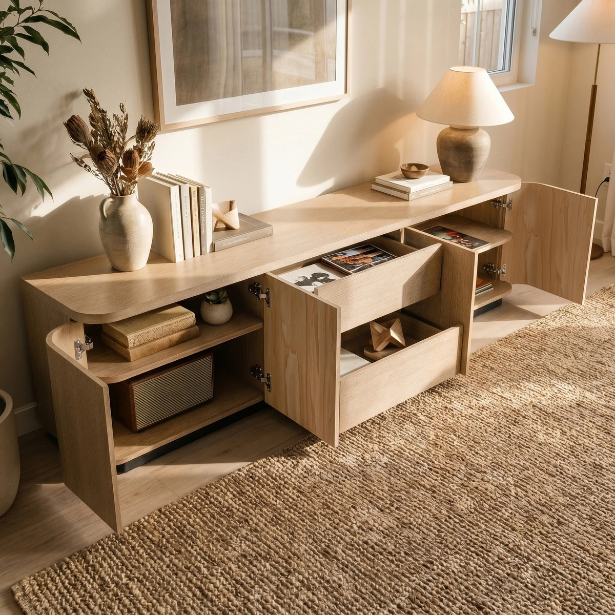 Orbis Streamline Edge TV Console