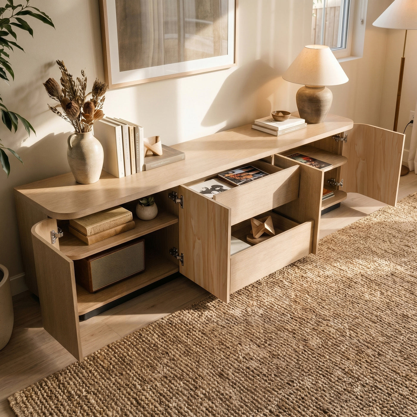 Orbis Streamline Edge TV Console