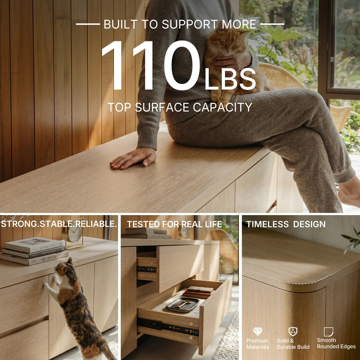 Orbis Streamline Edge TV Console