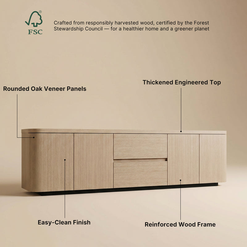 Orbis Streamline Edge TV Console