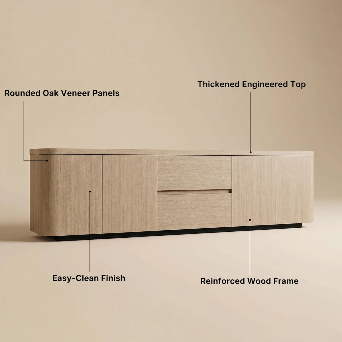 Orbis Streamline Edge TV Console