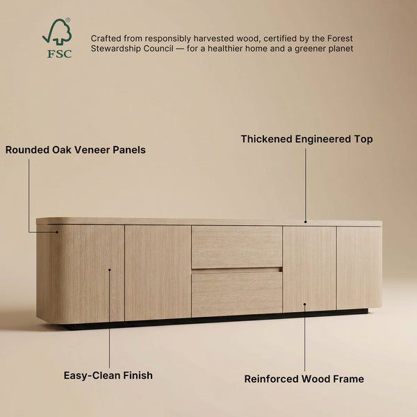 Orbis Streamline Edge TV Console