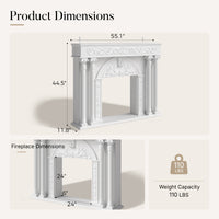 Relievo Grand Carved Fireplace Mantel