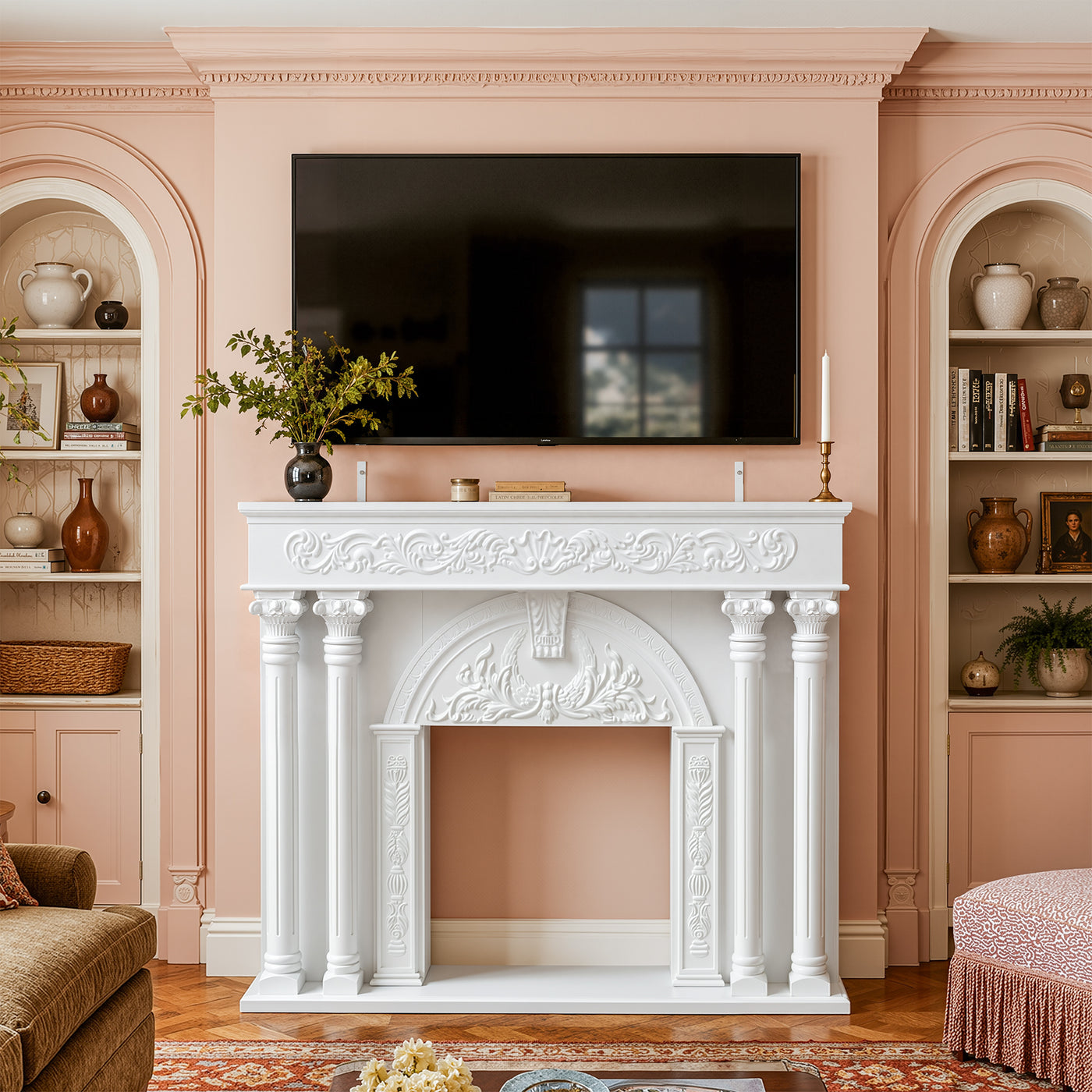 Relievo Grand Carved Fireplace Mantel
