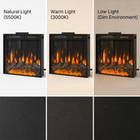 24-inch Electric Fireplace Insert with 12-Color Flame