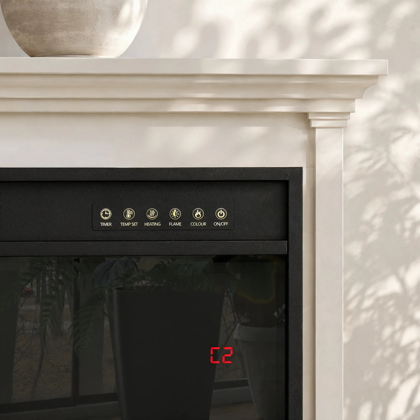24-inch Electric Fireplace Insert with 12-Color Flame