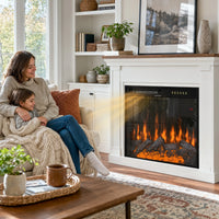 24-inch Electric Fireplace Insert with 12-Color Flame