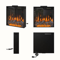 24-inch Electric Fireplace Insert with 12-Color Flame