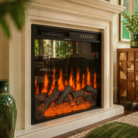 24-inch Electric Fireplace Insert with 12-Color Flame
