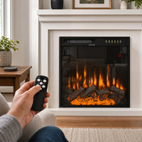 24-inch Electric Fireplace Insert with 12-Color Flame