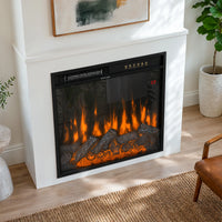 24-inch Electric Fireplace Insert with 12-Color Flame