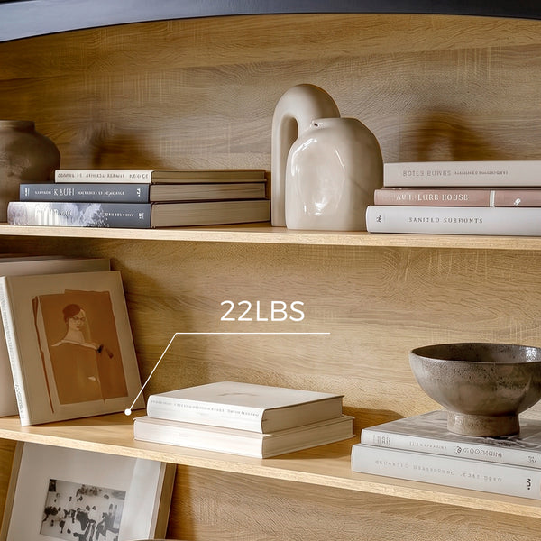 Bookcase and Display Cabinet with 5 Shelves and 3 Drawers