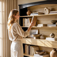 Bookcase and Display Cabinet with 5 Shelves and 3 Drawers