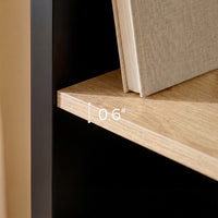 Bookcase and Display Cabinet with 5 Shelves and 3 Drawers