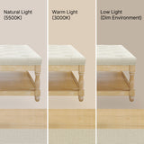 Upholstered Square Coffee Table with Open Shelf Base