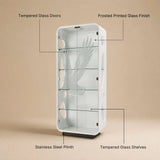 5-Tier Glass Display Cabinet with LED Light