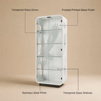 5-Tier Glass Display Cabinet with LED Light