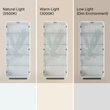 5-Tier Glass Display Cabinet with LED Light