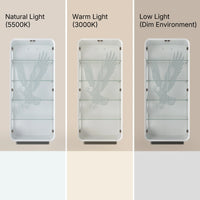 5-Tier Glass Display Cabinet with LED Light